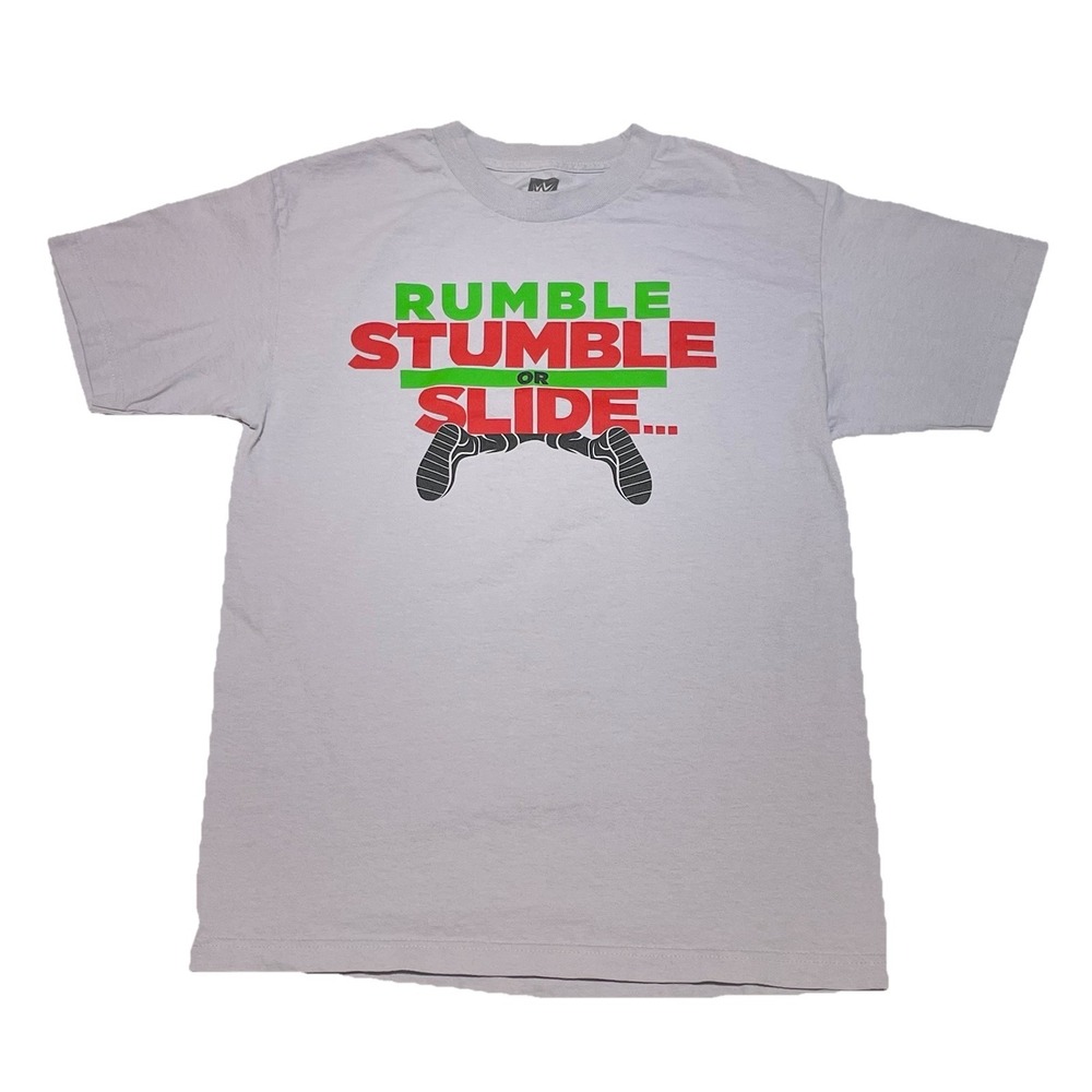 WWE Authentic R Truth Rumble Stumble Or Slide T Shirt‎ Mens Medium Worldwide Tee